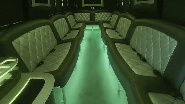 Interior of Oxnard Party Bus Company's 20 Passenger Party Bus in Oxnard