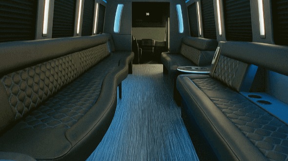 Interior of Simi Valley Party Bus Company's 20 Passenger Party Bus in Simi Valley