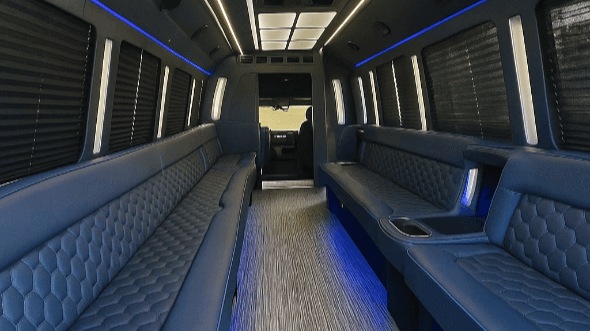 Interior of Inglewood Party Bus Company's 25 Passenger Party Bus in Inglewood
