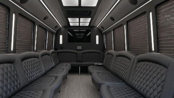 Interior of Simi Valley Party Bus Company's 25 Passenger Party Bus in Simi Valley