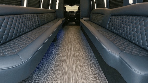 Interior of Simi Valley Party Bus Company's 30 Passenger Party Bus in Simi Valley