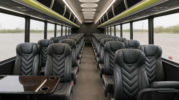 Interior of Simi Valley Party Bus Company's 35 Passenger Minibus in Simi Valley