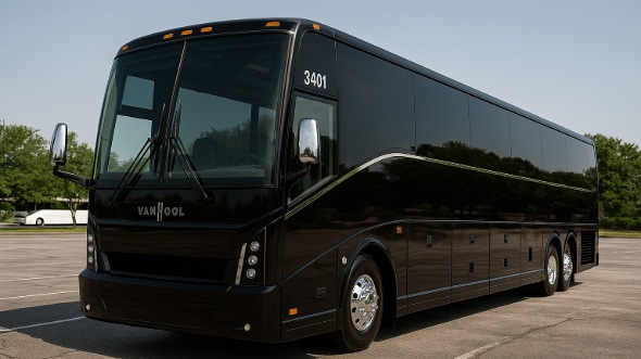 Exterior of Simi Valley Party Bus Company's 44 Passenger Charter Bus in Simi Valley