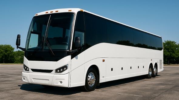 Exterior of Simi Valley Party Bus Company's 45 Passenger Charter Bus in Simi Valley