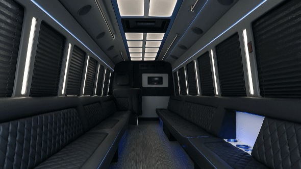 50 Passenger Party Bus Interior