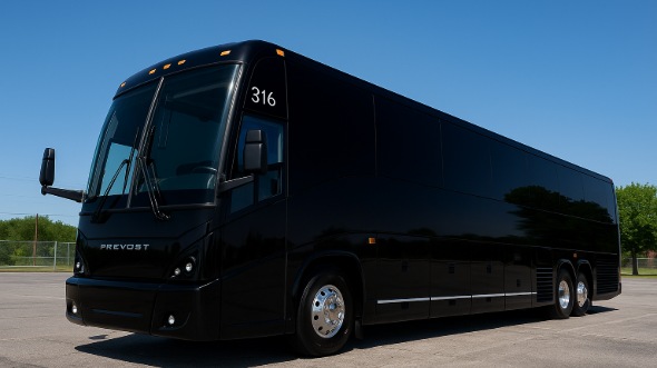 Exterior of Simi Valley Party Bus Company's 51 Passenger Charter Bus in Simi Valley