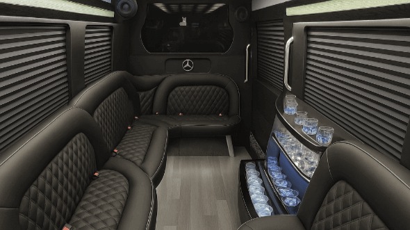 Simi Valley 14 passenger sprinter limousine interior