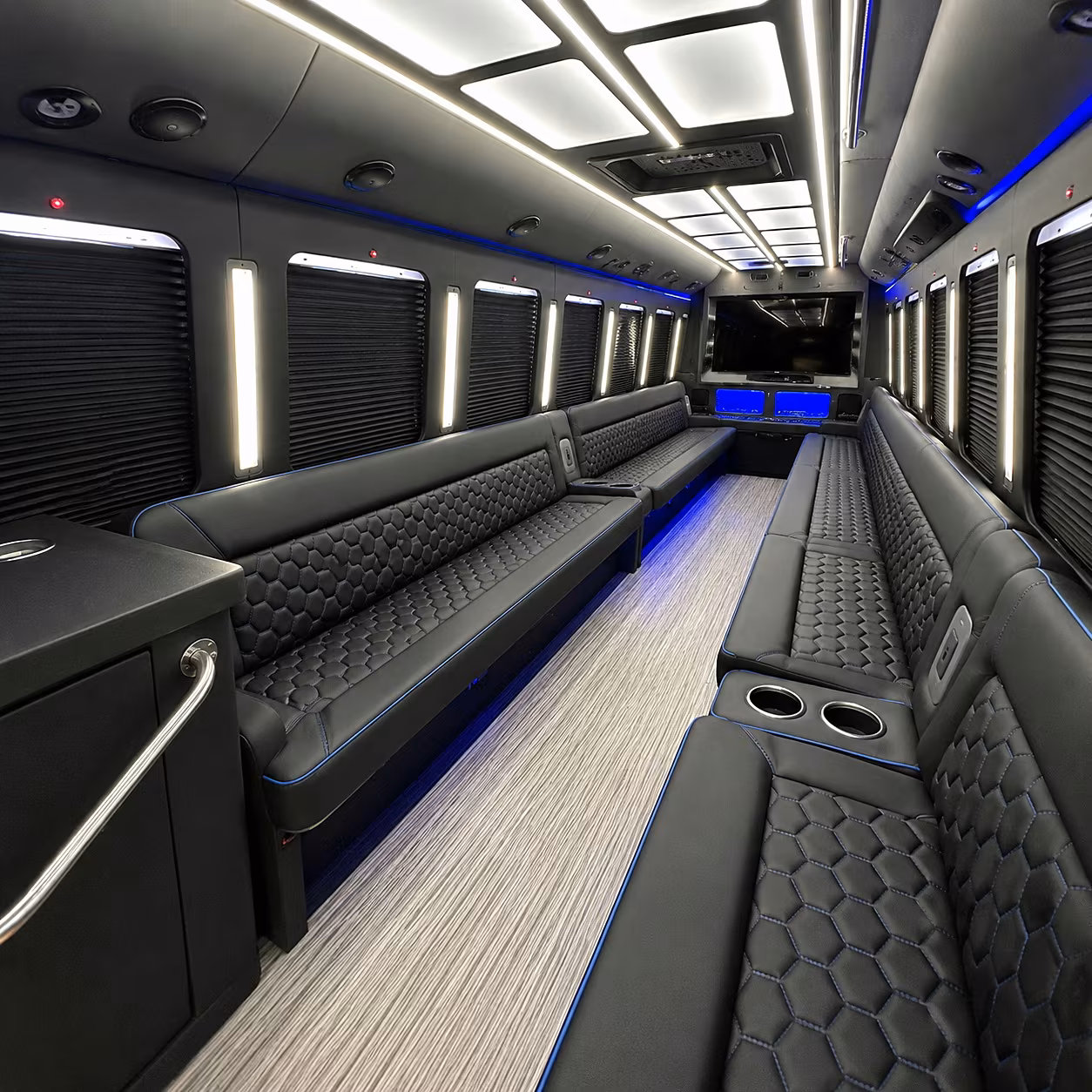 Simi Valley Prom & Homecoming Transportation party bus interior