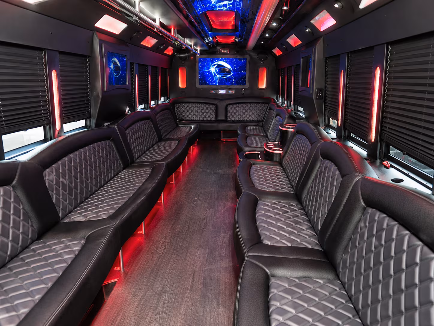 Simi Valley Prom & Homecoming Transportation party bus interior