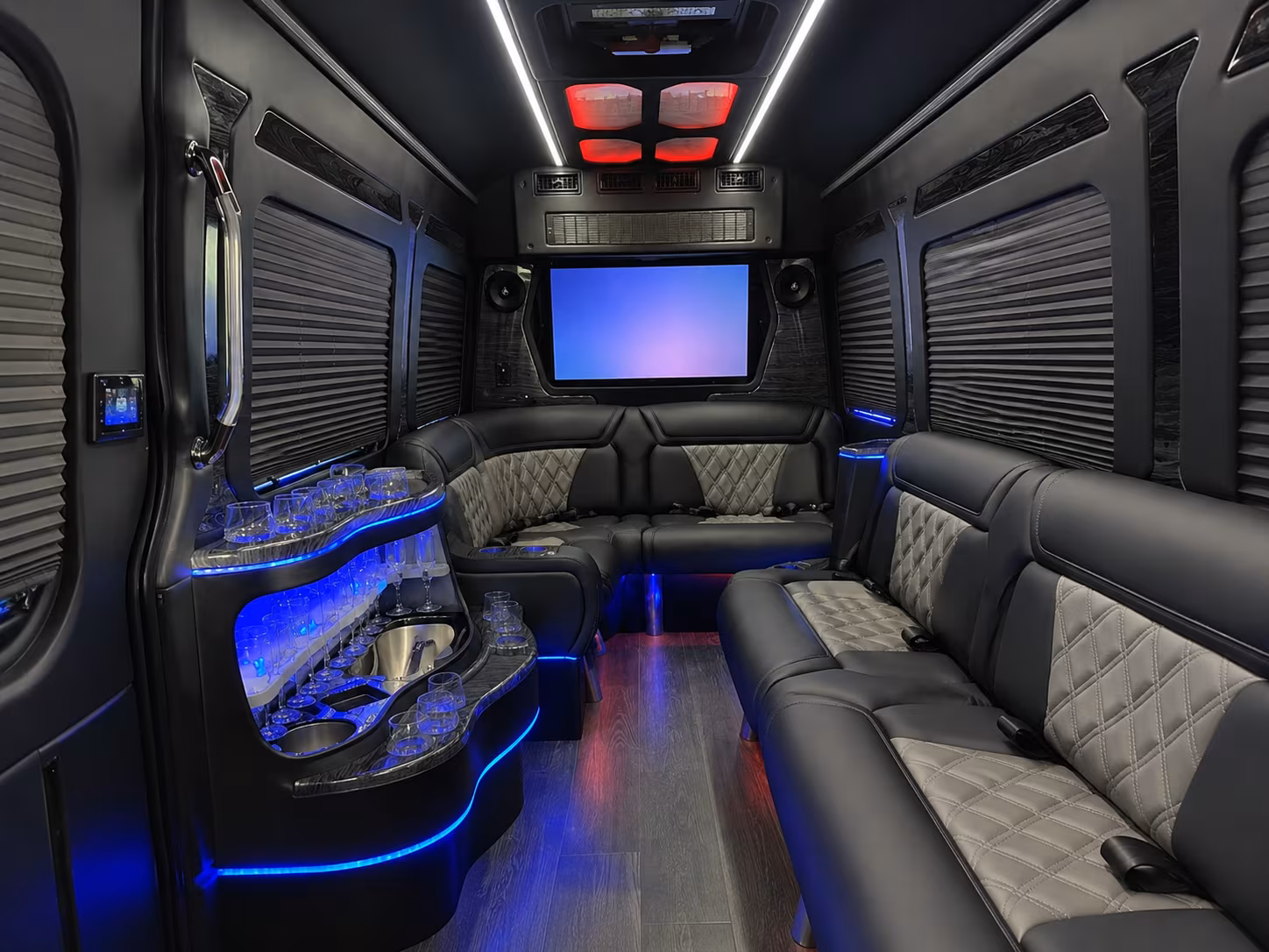 Simi Valley School Event Transportation party bus exterior