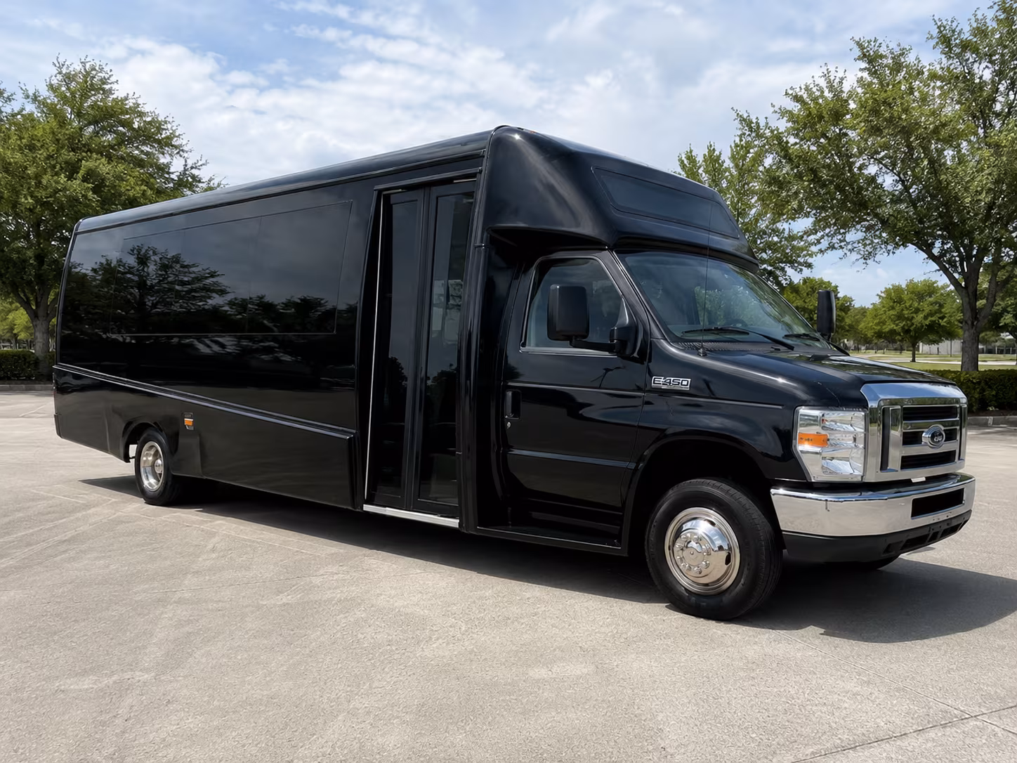 Simi Valley School Event Transportation party bus exterior