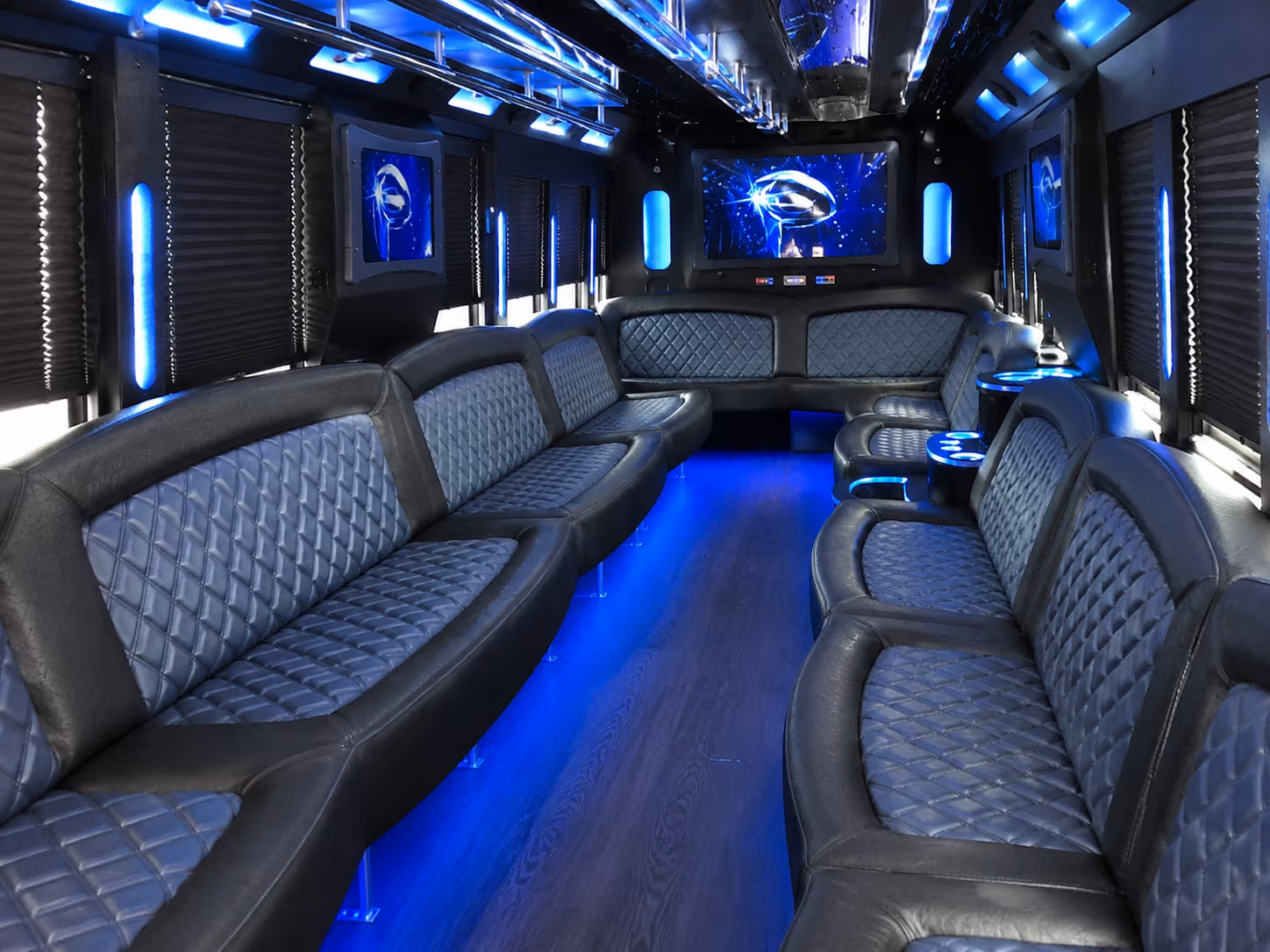 Simi Valley Sporting Event Transportation party bus exterior