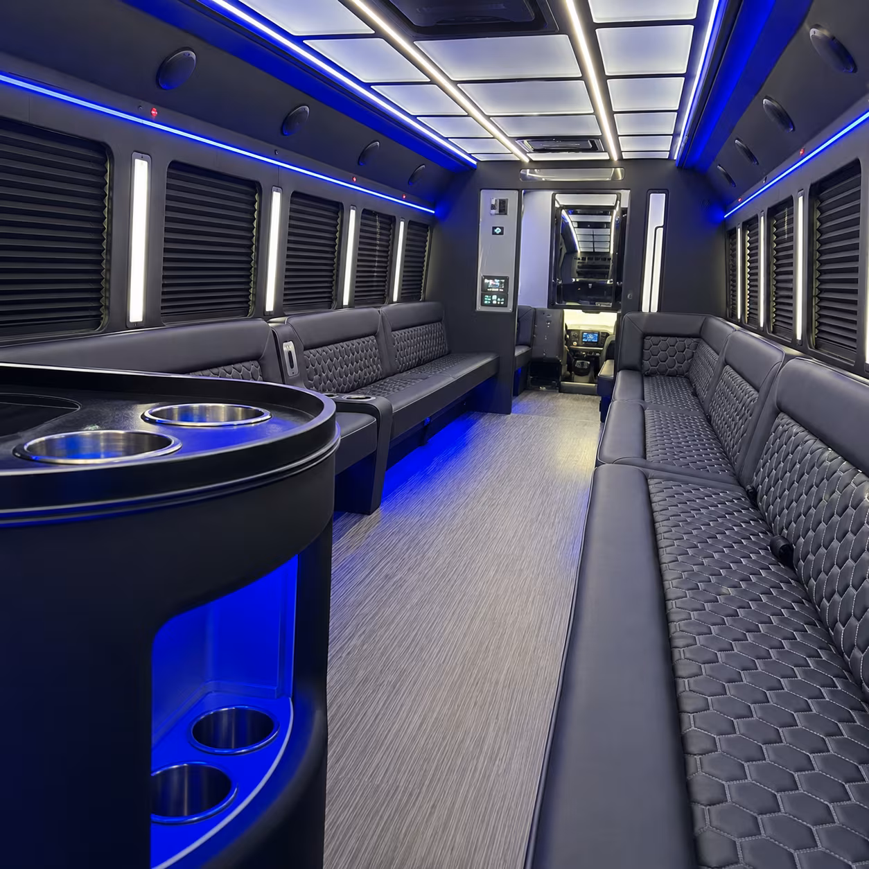 Simi Valley Wedding Transportation party bus exterior
