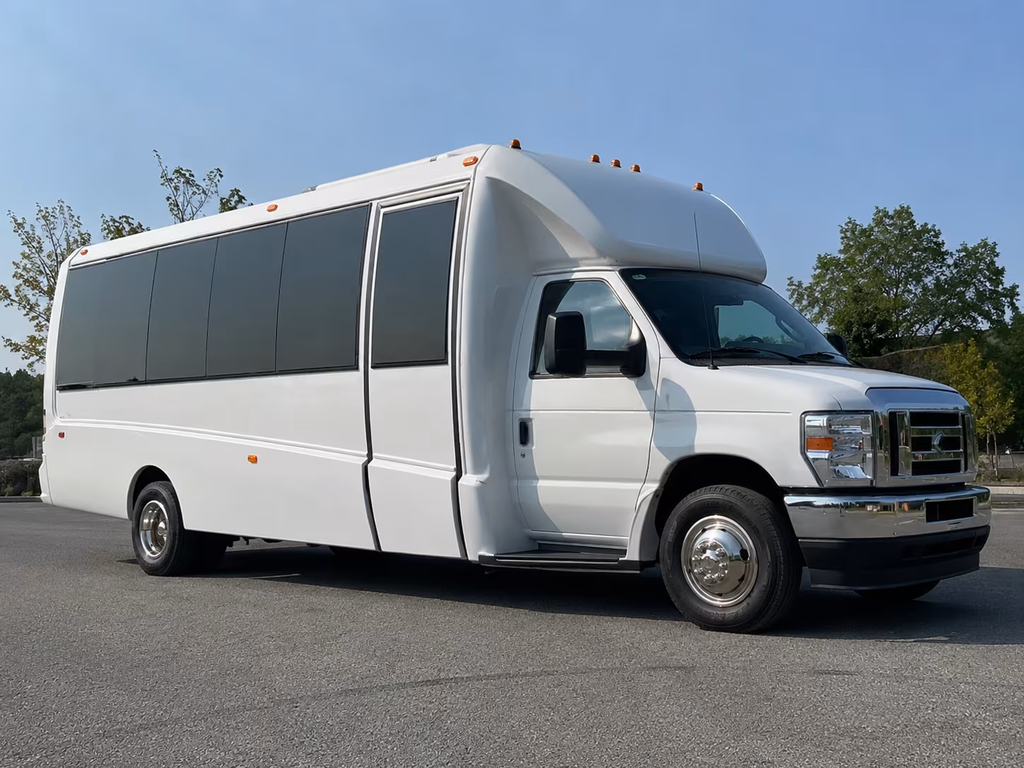 Simi Valley Wedding Transportation party bus exterior
