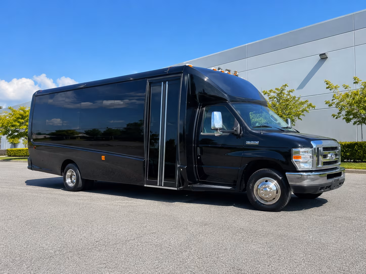 Simi Valley Wedding Transportation party bus exterior