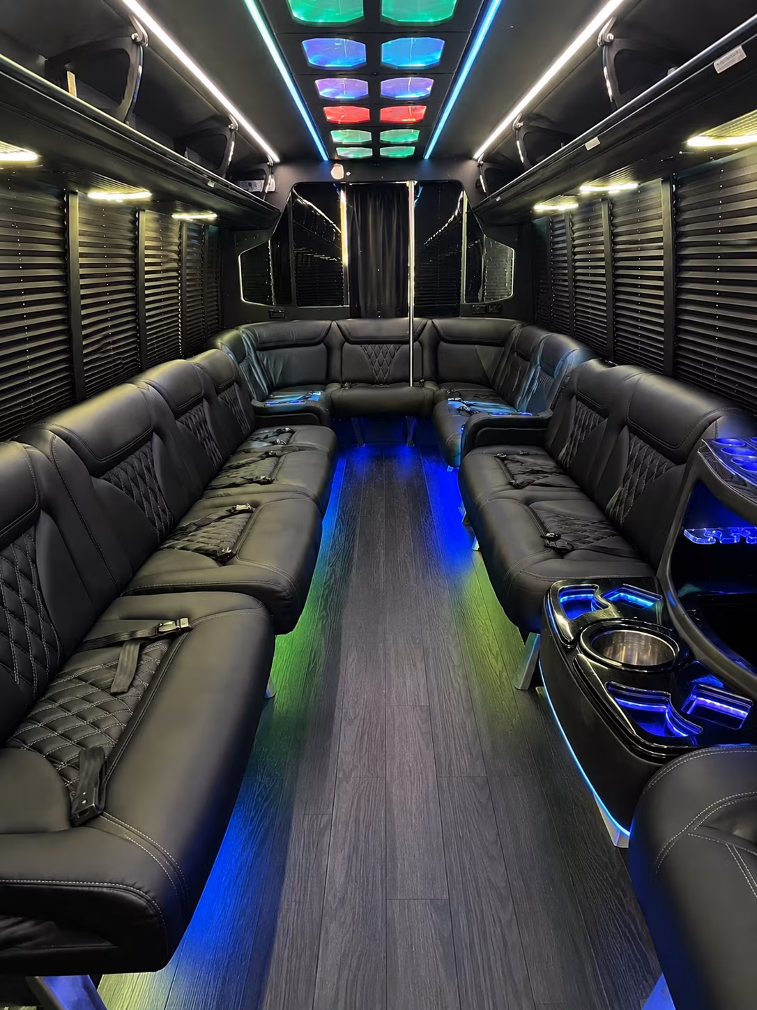 Simi Valley Winery Tour & Pub Crawl Transportation party bus interior